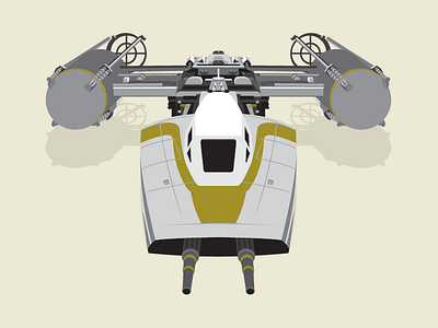 Y-Wing illustration star wars vector