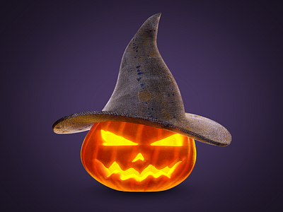 Pumpkin 01 3d blender candle cycles halloween light pumpkin render