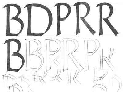 Praetor Sketch Thinking drawing font type design typography