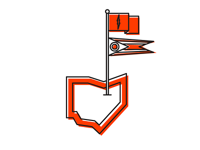 Northeast Ohio flag home illustrator midwest northeast ohio state