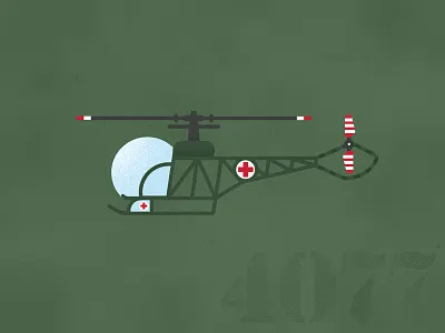 M*A*S*H Chopper army chopper helicopter icon illustration vector