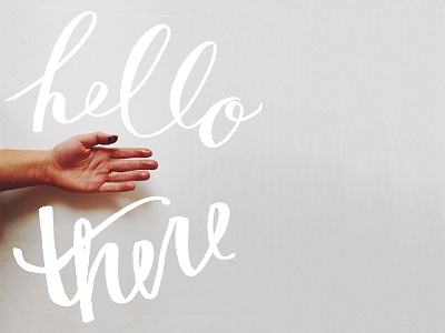 Hello There design hand lettering organic script type