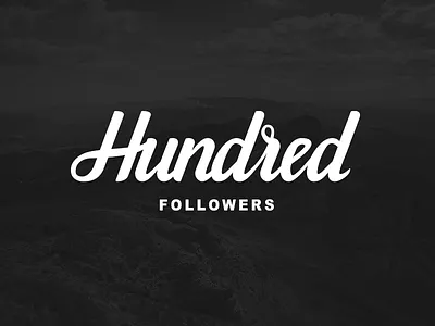 One Hundred Followers follower font hundred jakob treml lettering type typography
