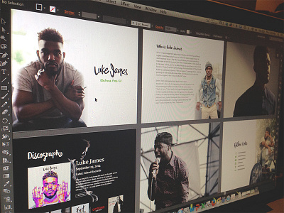 Luke James PressKit branding digital epk fallback media graphic design illustrator kit media press presskit typography