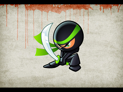 Ninja mascot character illustration mascot ninja vector