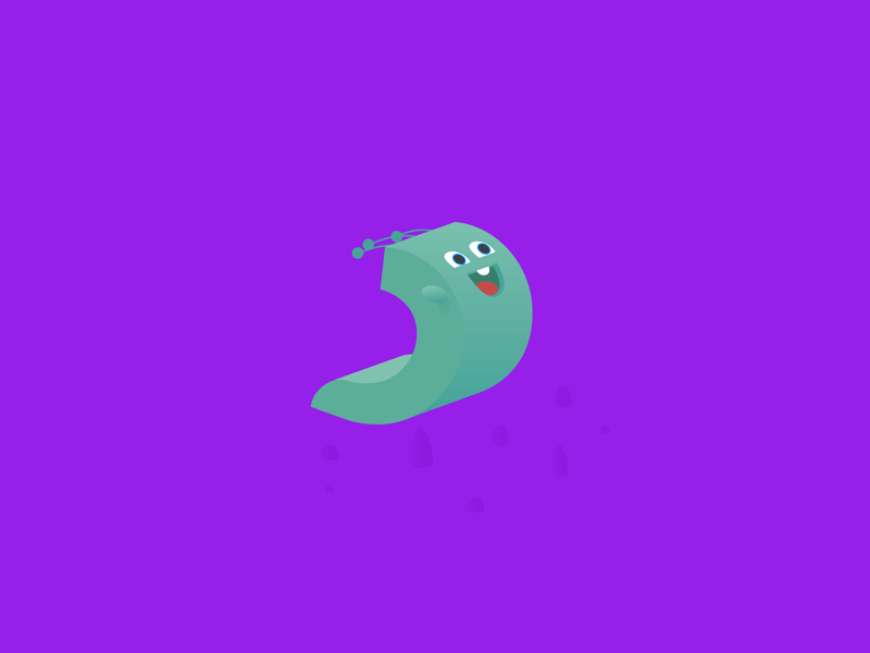 Walk Cycle animation blob cycle face gif glop plant walk