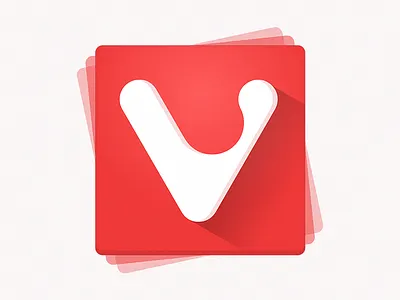 V Icon flat icon shadow v vivaldi vivaldibrowser