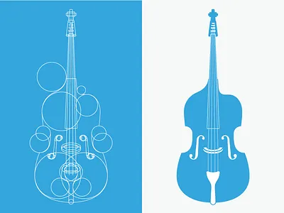 Muscious - Upright Bass Icon bass design education iconography jazz music musicious non profit smooth upright bass vector vector art