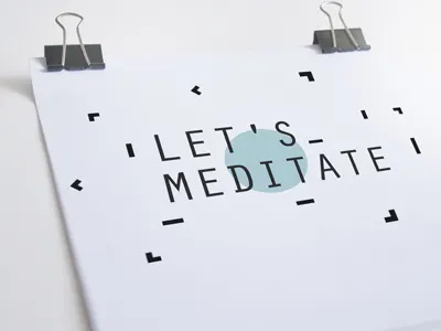 Let's meditate logo art direction graphic design logo design