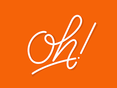 Oh! cursive curves hand lettering illustrator lettering lines type typography vector