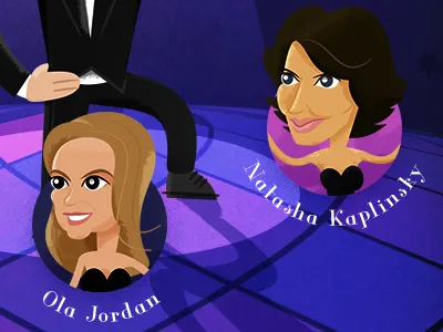 Strictly Stats celebrity character dancing illustration infographic strictly come dancing woman