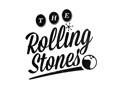 Rolling Stones Bowling bowling lettering logo retro stones vintage