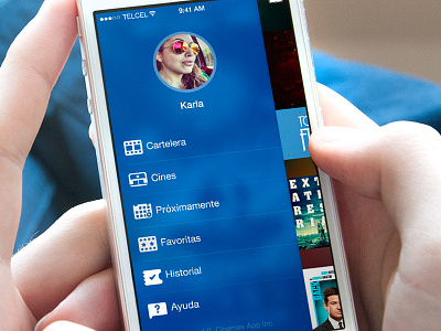 Cine+ Menu app cinemas gui iphone menu ui