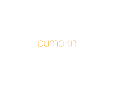 pumpkin helvetica minimalism