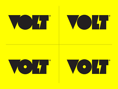 VOLT logo variations bold branding color electricity identity lightning logo