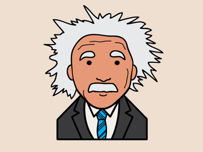 Einstein caricature illustration illustrator