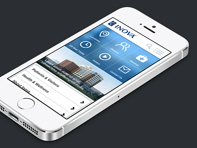 Inova App Homepage inova mobile ux