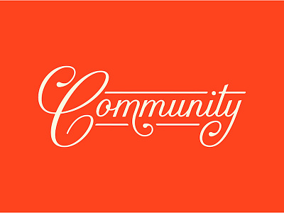 Community Lettering lettering script type