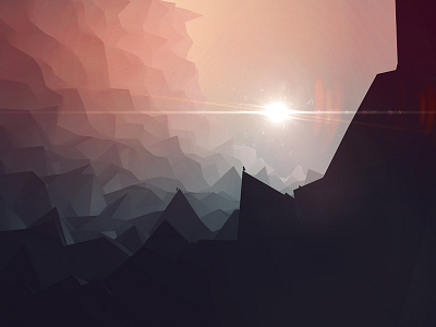 Dudes on rocks after effects concept art landscape lens flares mountains sun