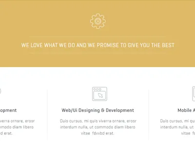 We love what we do ui web