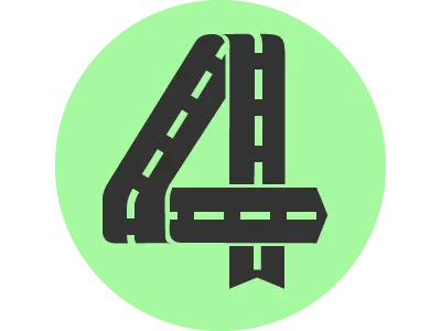 Dribbble4 4 all logo ride transport