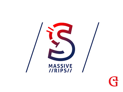 Massive Rips Logo brand cloth clothes commercial concept logo ripped rips