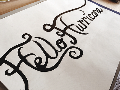Hello Hurricane Typography hand lettering type typography