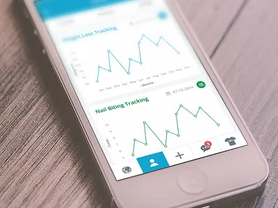 Goals Tracking App app chart flow chart goals graph ios ios8 iphone sandeep sharma tracking ui ux