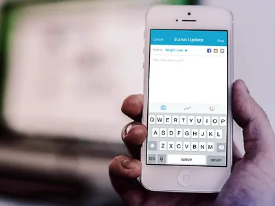 Status Update app ios ios8 iphone mobile sandeep sharma share status ui update user interface ux