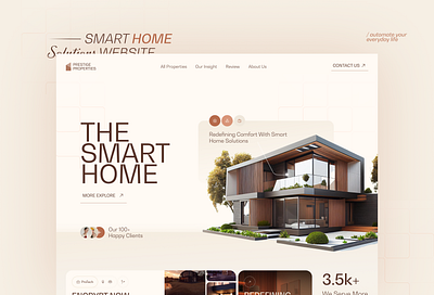Smart Home Website UI/UX Design landing page design