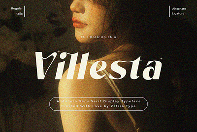 Villesta branding display fashion logo magazine sans serif