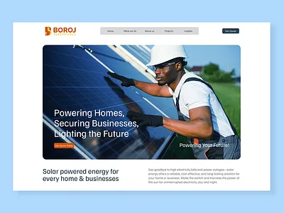 Boroj Electricals Website UI mockup ui user interface website design