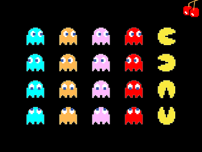 Pac-Man: Character Illustrations characterdesign characters gameui illustration pacman sanya ui