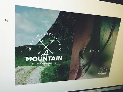 Michelle's Nevis charity climbing graphics grunge logo rough texture treking vintage walking