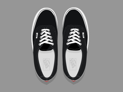 Shoes work black cloth concise flat icon realistic shoe ui vans