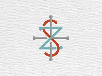 ZLS Monogram cross education lutheran monogram nails school slab typography zion