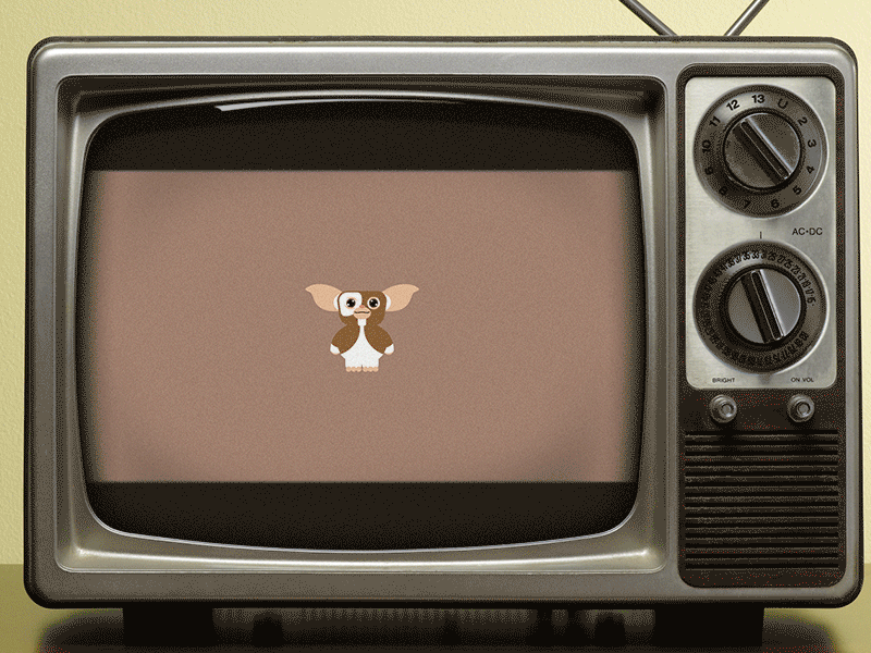 Gremlinz Tv 80's 80s 90s flat gif gizmo gremlin gremlins illustration television transformation tv