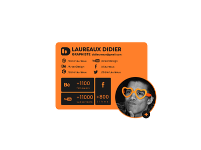 Social Widget Personnal bretagne didier francais graphiste identity laureaux logo social widget
