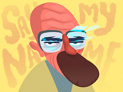 Say my name bb blue breakingbad character design elkaniho heisengerb illustration meth serial walter white ww