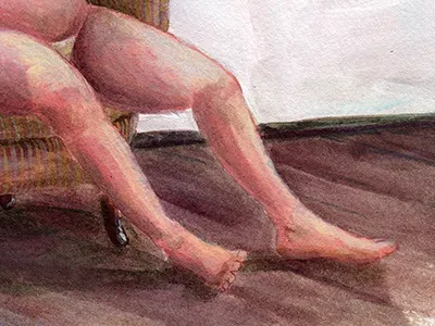 AIGA Chaircuterie acrylic aiga chaircuterie illustration painting self portrait