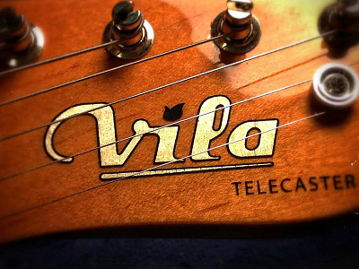 Vila Guitars Logo - Decal application custom decal electric final guitar headstock inlay logo luthier solidbody vector waterslide