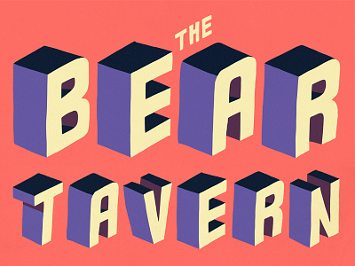 Bear Tavern typography