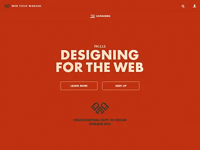 Web Field Manual V2 redesign