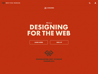 Web Field Manual V2 redesign