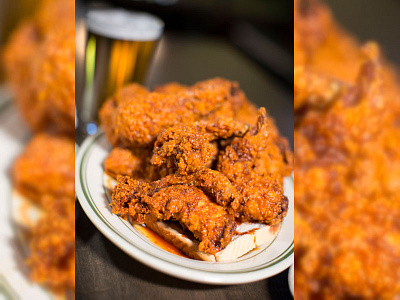 Hot Fried Chicken at Lou's Food|Bar comfort denver food photography