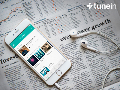 TuneIn app branding mobile music news photography radio real radio tunein