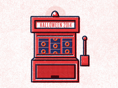 Halloween Slot Machine halftone illustration jams phish slot machine texture vegas