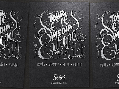 TOUR SERIES MEDIA EUROPE lettering poster typography