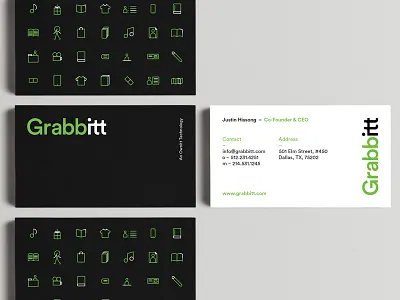 Grabbitt brand identity branding business card design graphic design iconography icons identity logo logotype typography