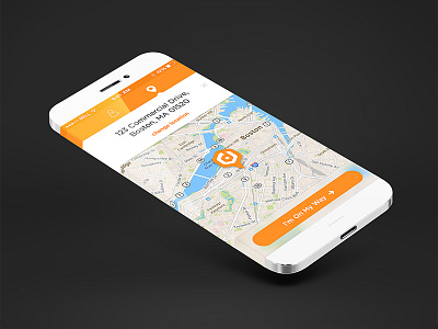 On My Way App app design flat ios iphone mobile modern the cream creative ui ux